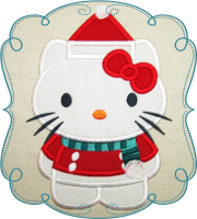 a cute santa kitty